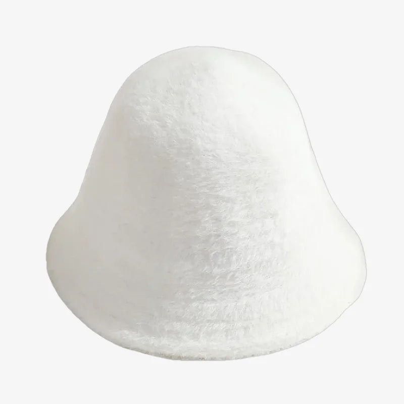 Chapeau chapeau bob femme hiver blanc