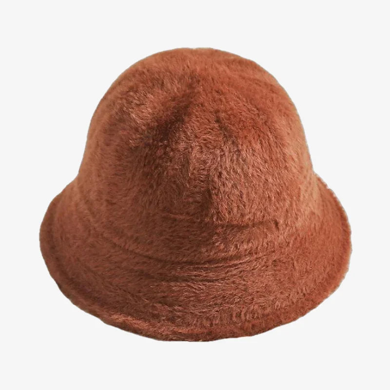 Chapeau chapeau bob femme hiver marron
