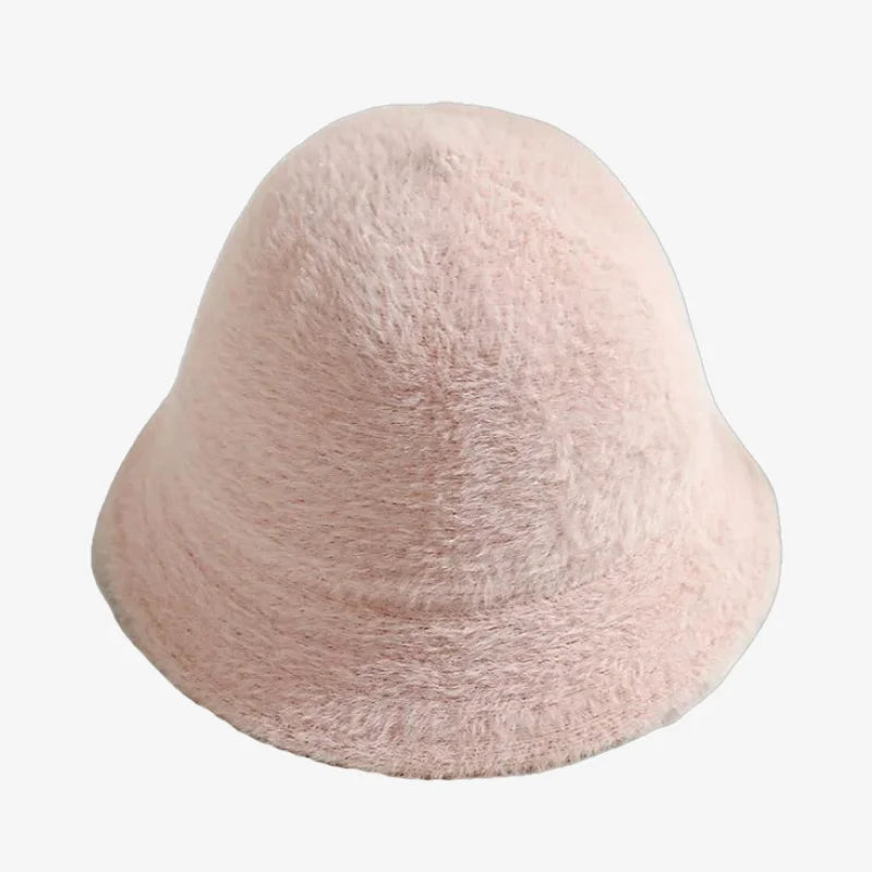 Chapeau chapeau bob femme hiver rose